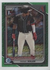 2024 Bowman Chrome Prospects Green Shimmer Refractor 66/99 Yassel Soler 10k8