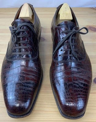 Bespoke George Cleverley London Alligator Oxford Shoes UK 10.5 Rare $12K+