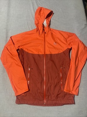 Mountain Equipment Co Rain Jacket Hooded Pertex Shell Med Tall  Colorblock MEC