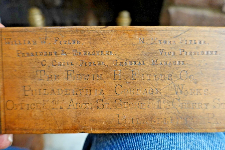 ANTIGUA PINZA DE CUERDA "KERBY BROS" DE MADERA DE BOJ 6" REGLA CORDAJE CABLE CALIBRE Foto 3 de 4