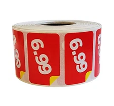 1 Roll of 1000 1.5"x1" $6.99 Product Price Point Red & Yellow Labels Stickers