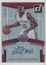 2016-17 Panini Donruss Elite Signatures 19/25 Langston Galloway #27 Auto 5l1