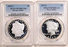 2023-S Proof Morgan & Peace Silver Dollar PR70DCAM PCGS - 2 Coin Set