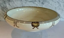 Lenox Belleek Silver Overlay Art Deco Laurel Wreath Centerpiece Bowl 10" c. 1900