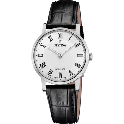 Swiss Made White / Leather White Dial Wristwatch F20013-2