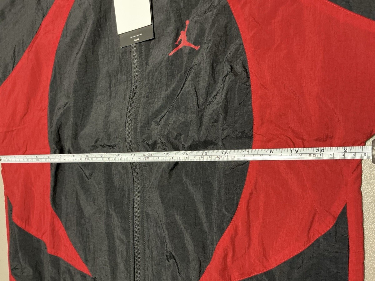 $220 NIKE AIR JORDAN JUMPMAN SPORT JAM WARM-UP SUIT BLACK RED sz S