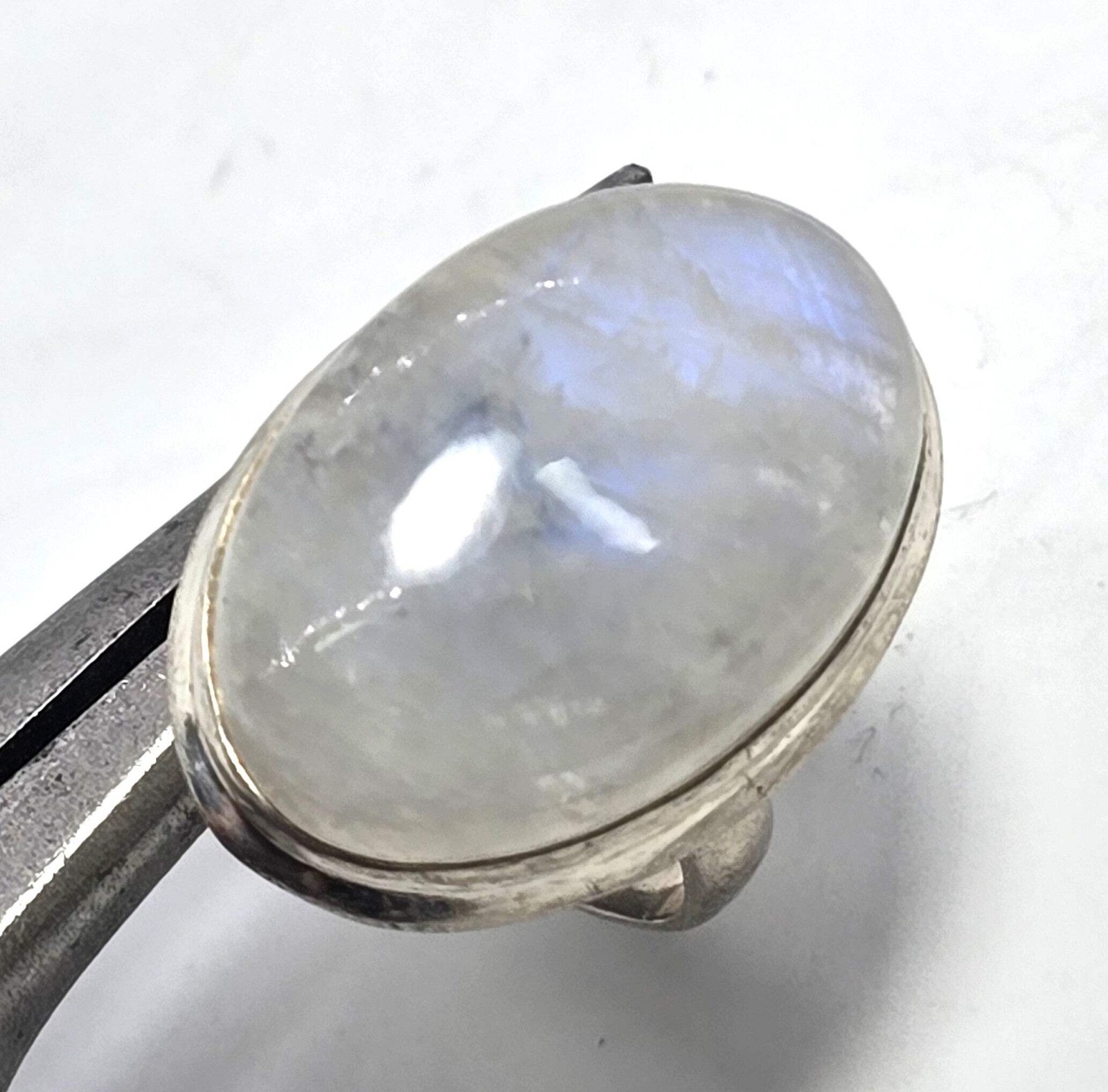 Blue Moonstone large open work solid sterling sil… - image 5