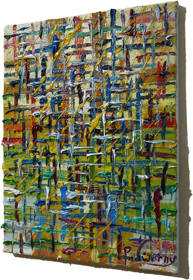 ACEITE DE PAISAJE█PINTURA█FLORES DE COLECCIÓN█ARTE FIRMADO ABSTRACTO ORIGINAL DECORACIÓN JARDÍN Foto 4 de 4