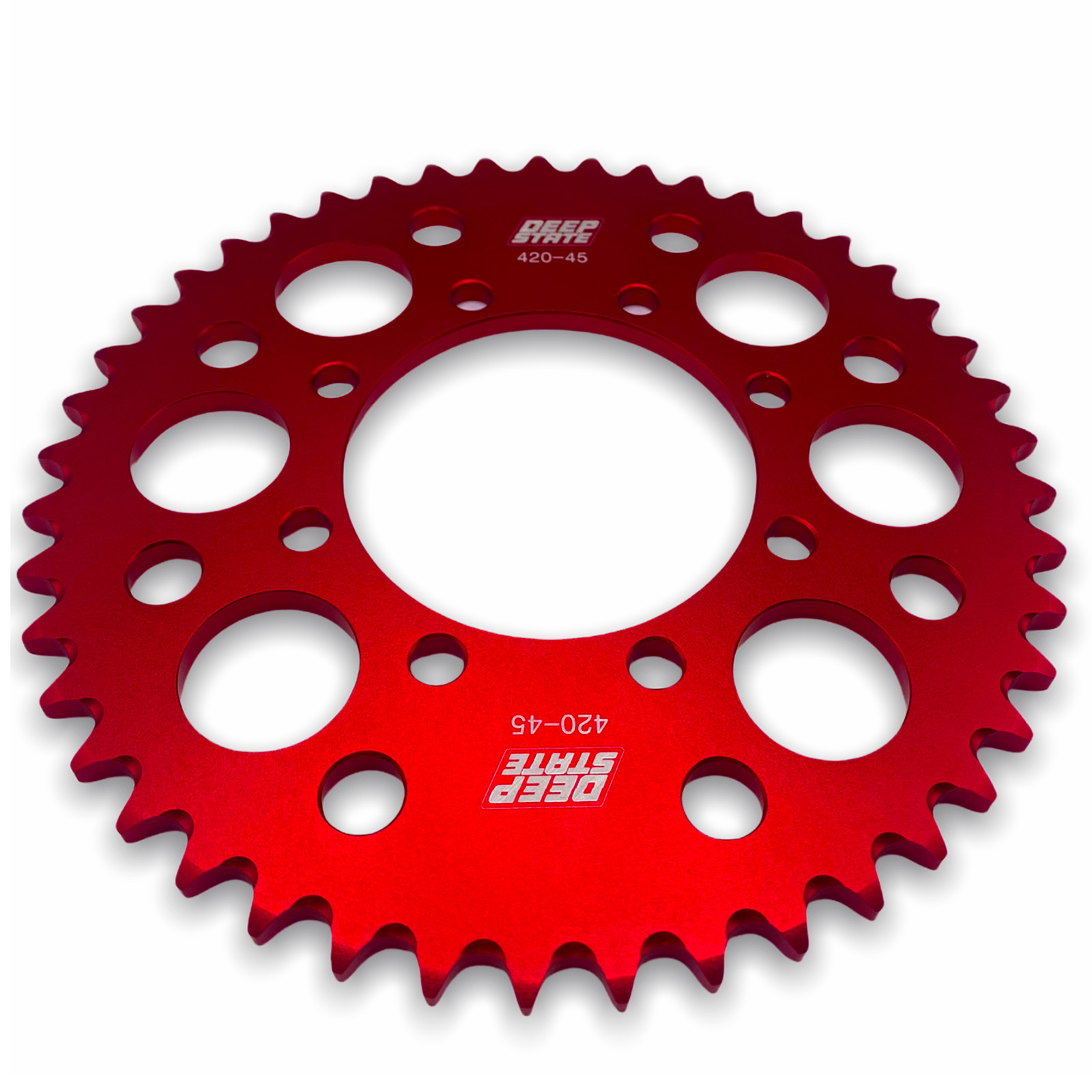 RED 45 TOOTH DEEP STATE 420 SDG PIT BIKE REAR SPROCKET Fits 10TEN KURZ RFZ RXF