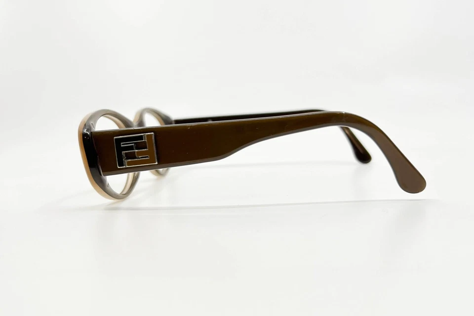 Gafas de sol Fendi SL7542 COL Z28 con logotipo marcos marrones hechas en Italia 16543 Foto 3 de 4