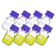 8X Media Storage 50ml Borosilicate Glass Graduated Bottles Clear