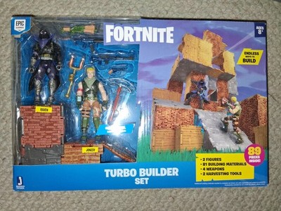 Epic Games Fortnite Turbo Builder Set Raven & Jonesy Action Figures New