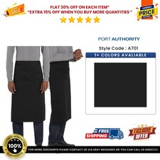 Port Authority A701 Unisex Easy Care Full Bistro Apron With Stain Release