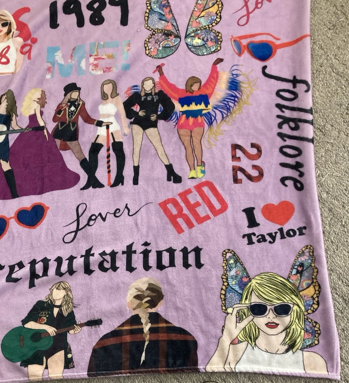 Swift Themed Plush Blanket