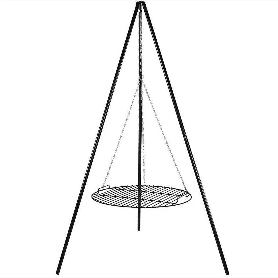 Powder-Coated Steel Fire Pit Tripod Grilling Set for Cooking by Sunnydaze - Image 2 of 4