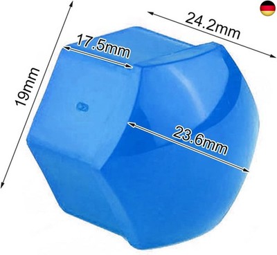 Aramox Abdeckung Radmuttern 19 Blau Auto Radmutter Kappen 19mm Schwarz, 20