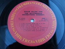 David Allan Coe MYSTERIOUS RHINESTONE COWBOY 1974 USA LP 1st Press N MINT HEAR