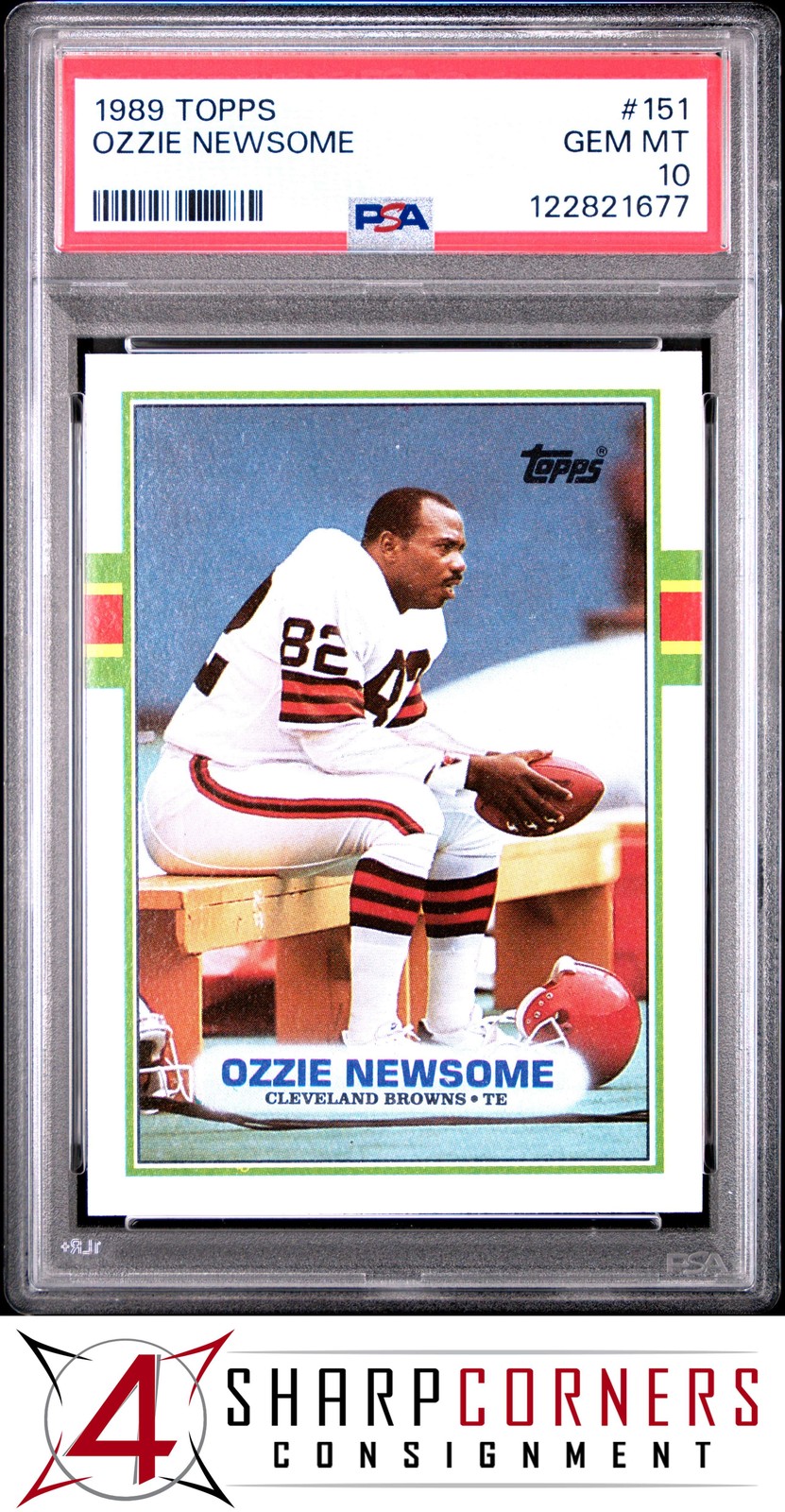 1989 TOPPS #151 OZZIE NEWSOME BROWNS HOF PSA 10