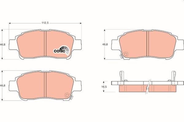 TRW BremsbeläGe Bremsbelagsatz BremsklöTze Cotec Vorne GDB3218-image