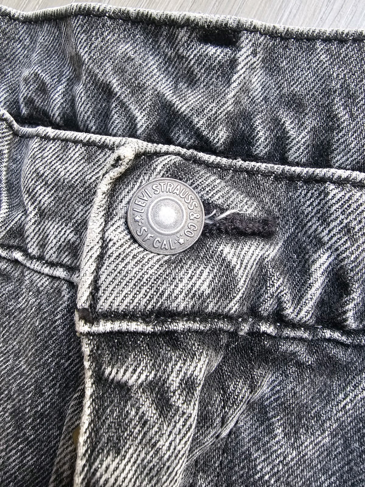 Levi’s 502 Premium Taper Jeans - Grey Acid Wash - W33 Hemmed to L27 image 6
