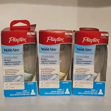 Playtex VentAire Baby Bottle 200ml Slow Flow Wide Nipple BPA Free 3 Pack