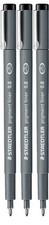 STAEDTLER Staedtler 0.8 Mm Pigment Liner Fineliner 1 Count Pack of 3 , 0.8mm