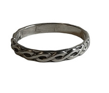 Ring, Minimalist Sterling Silver Band Ring, Braided, NEW, Handmade