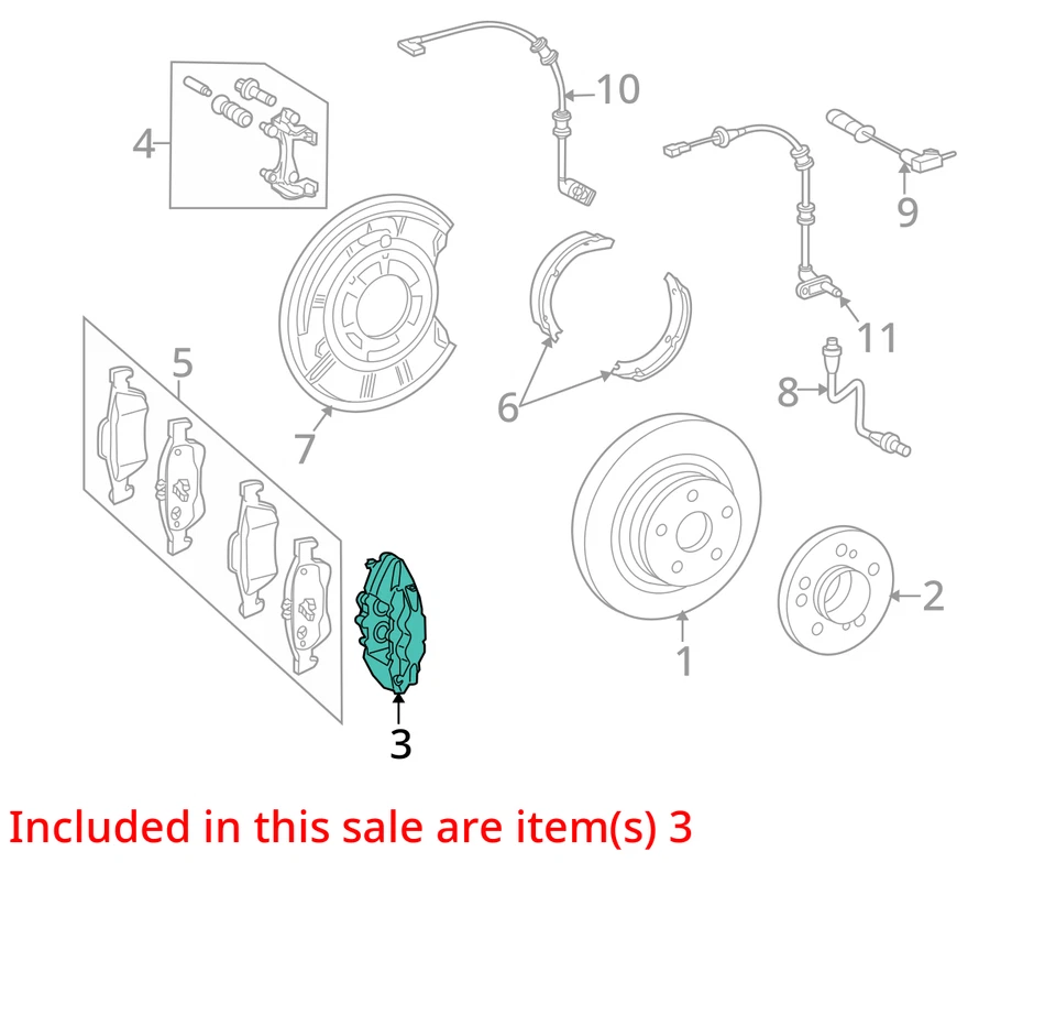 2006-2009 Mercedes-benz E350 Front Driver Left Brake Caliper GSZS5 - Image 3 of 4