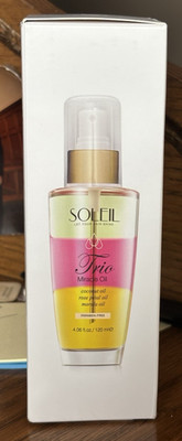 Soleil Trio Miracle Oil Coconut Rose Marula Hair Serum Shine 4.06 oz 120 ml