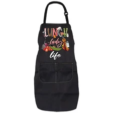 School Lunch Lady Aprons With Pockets Cafeteria Worker Gift School Cook Apron