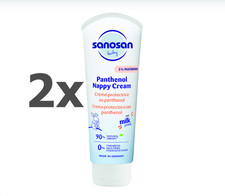 2 pack Sanosan panthenol nappy cream for the sensitive skin diaper area 100ml