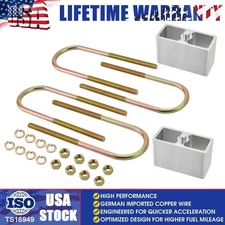 Universal 4" Drop with U-Bolts & Hardware Leaf Spring Lowering Block Kit