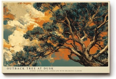120x80cm Paul Sinus Wandbild 120x80cm Australischer Outback Baum Dramatische