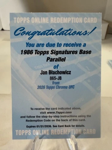 JAN BLACHOWICZ - 2026 TOPPS UFC CHROME - 1986 THROWBACK AUTO!