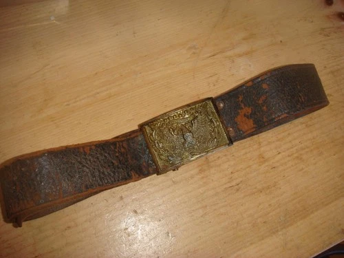 Officers Eagle Sword Belt Plate W/Belt - Original