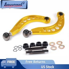 2pcs Rear Adjustable Upper Camber Kit For 2006-2015 Honda Civic Lx Ex Dx Si Gold