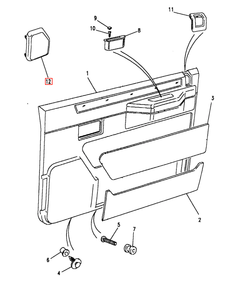Range Rover Classic Speaker Cover Frame Left Or Right BTR9638