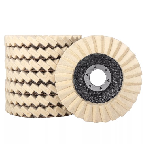 2Pcs Wool Polishing Wheel Buffing Pads Flap Felt Disc Angle Grinder Metal 115mm - Picture 7 of 16