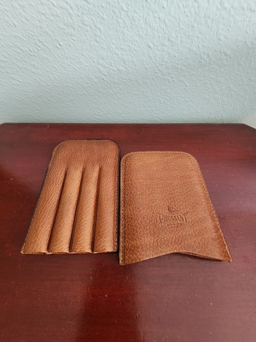 FUNDA DE CIGARROS DE CUERO FAISÁN DE R.D GOMEZ (HASTA 4). TAN. ESPAÑA. EXCELENTE ESTADO - Imagen 2 de 9