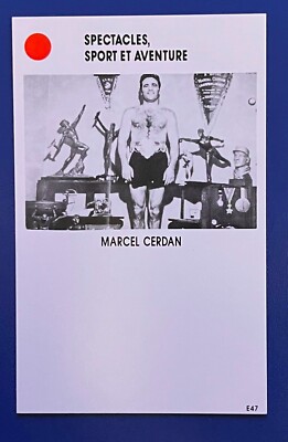 BOXE STAR MARCEL CERDAN CHAMPION DU MONDE RARE ROOKIE CARD FRENCH EDITION 1987