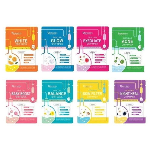 3 Sachets X 25 g DERMEDY SKIN LAB GLOW DRIP MASK Dewy Strong Vitamin B5 Facial - Picture 3 of 11