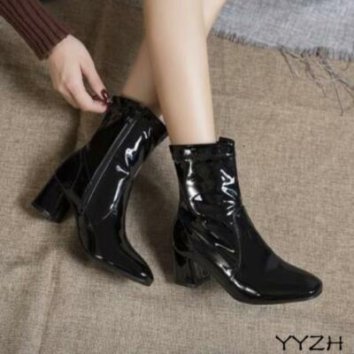靴 D-Tona-Ankle boots in patent leather 靴 D-Tona-Ankle boots in patent leather Tanpatentzipper2_grande.png?v=