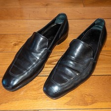 PRADA Leather Loafer US 12D Black Slip On Fits Narrow - 12D 1614 7