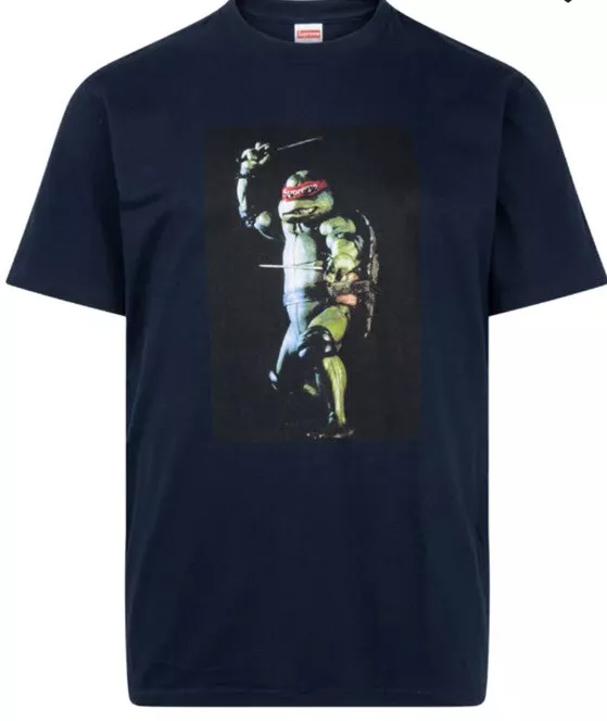 Supreme Teenage Mutant Ninja Turtle TMNT Raphael Tee Large Navy BRAND NEW SS21