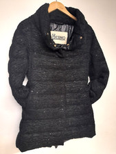 Herno Down Feather Puffy Sequin Brown Coat Jacket Made In Italy Designer Eu 36