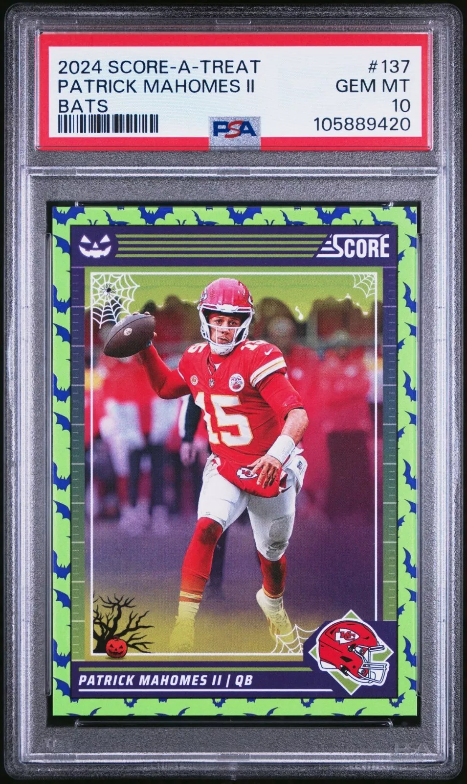 Patrick Mahomes trading card