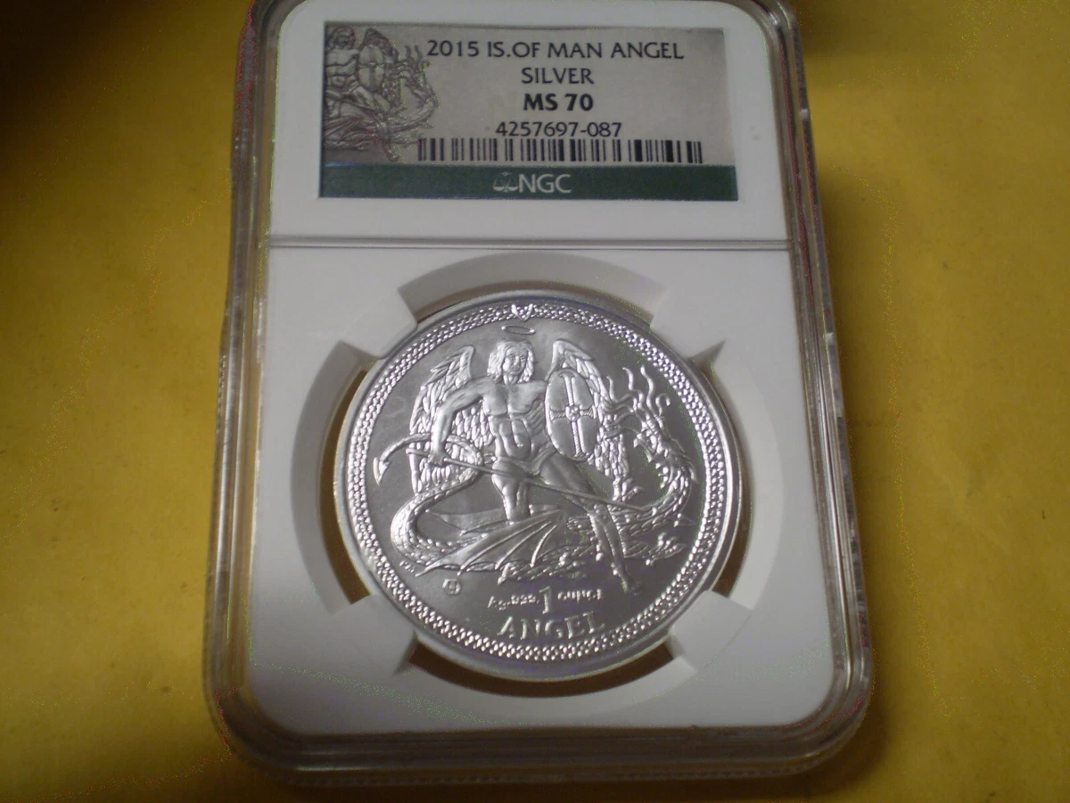 2015 Isle of Man Angel Silver 1 Oz. MS 70 NGC Coin | eBay