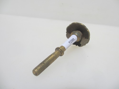 Victorian Brass Coat Hook Hanger Tie Old Vintage Antique Tudor Rose 2"D - 第 7/10 張圖片