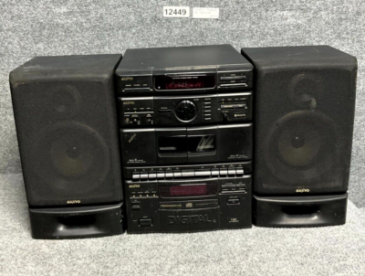 Sanyo DC-D16U Mini System Detachable Left & Right Speakers Black