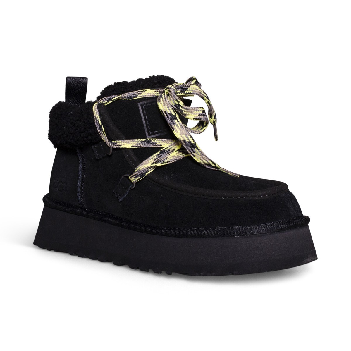 【大特価】UGG Funkarra Cabin Cuff Suede Fur ブーティ UGG FUNKARRA CABIN CUFF BLACK SUEDE FUR COMFORT WOMEN'S